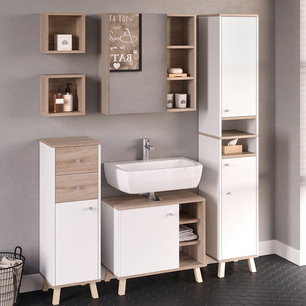 Vicco Spiegelschrank Badspiegel Badschrank Senyo Sonoma Badezimmerspiegel