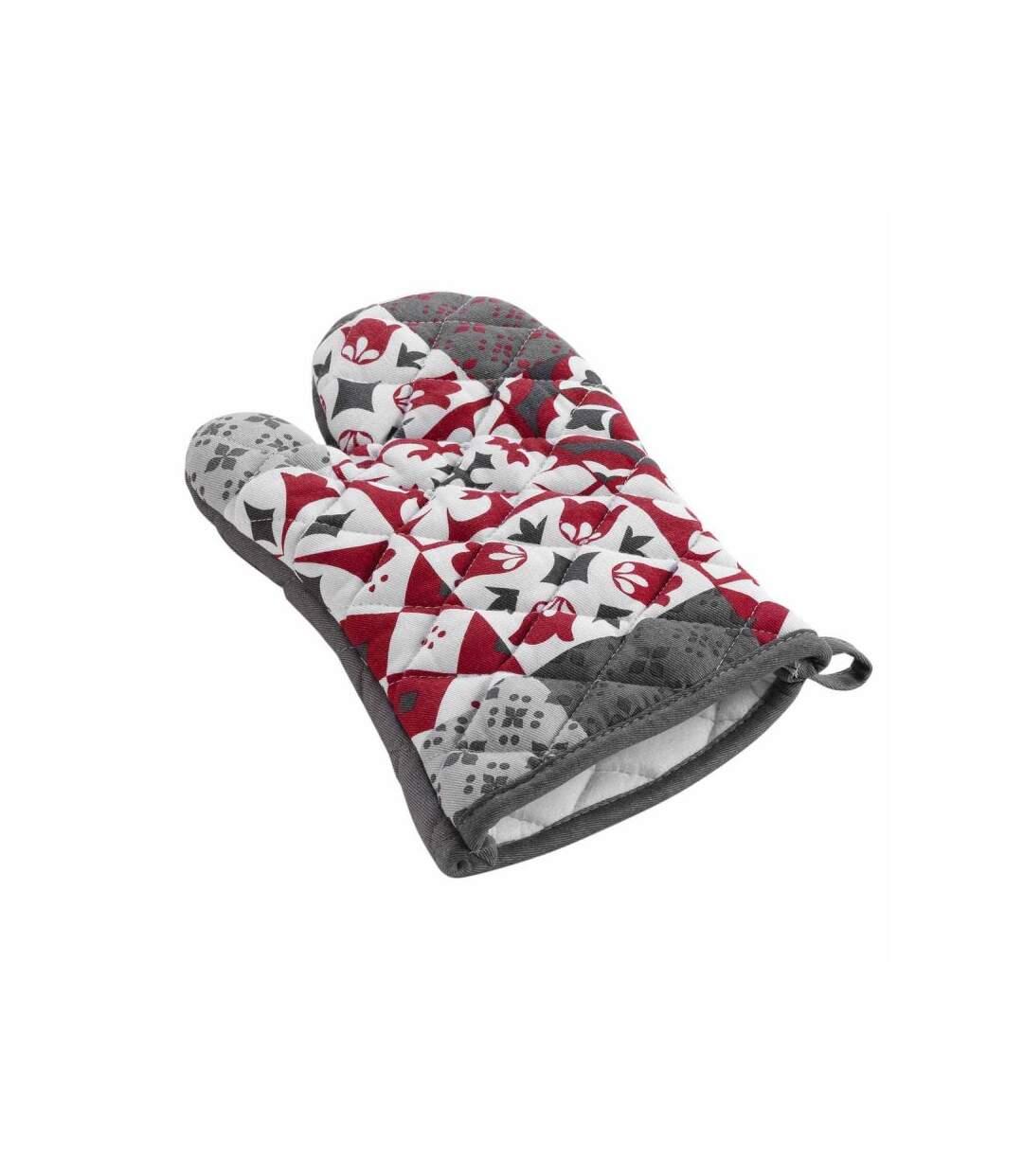 Gant de Cuisine Credence 30cm Gris & Rouge