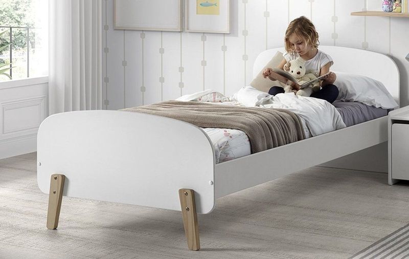 Kinderkamercombinatie Kiddy - Wit - Bed 90x200 cm - Bureau 120x55x90 cm