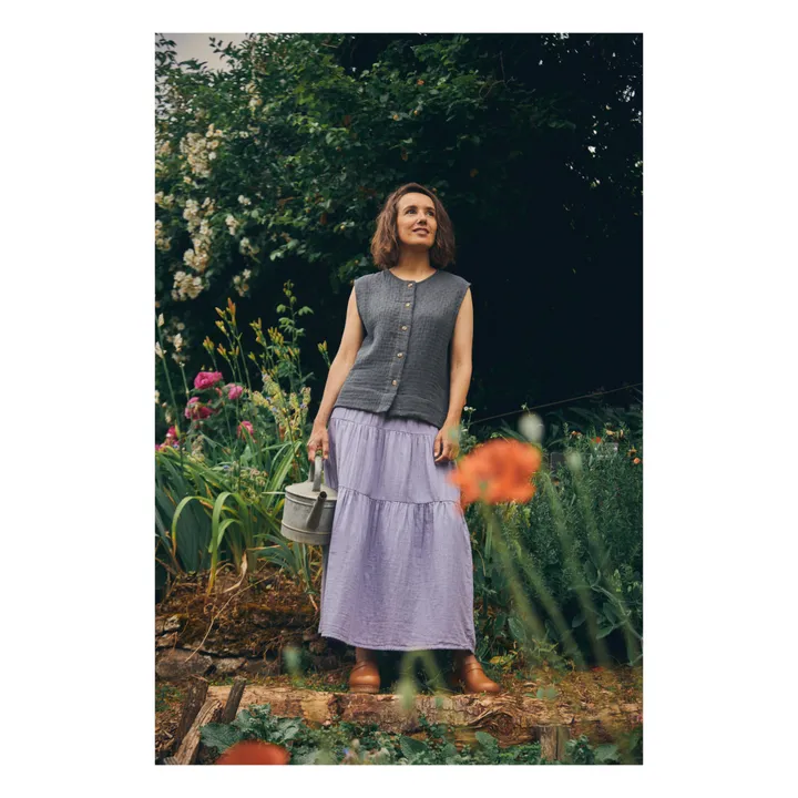 Poudre Organic Gilet Sans Manches Vanille - Collection Femme | Noir
