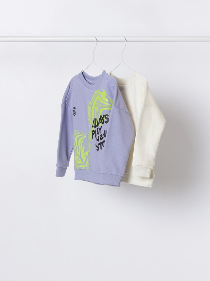 Conjunto de 2 moletons combinando - Cor marfim