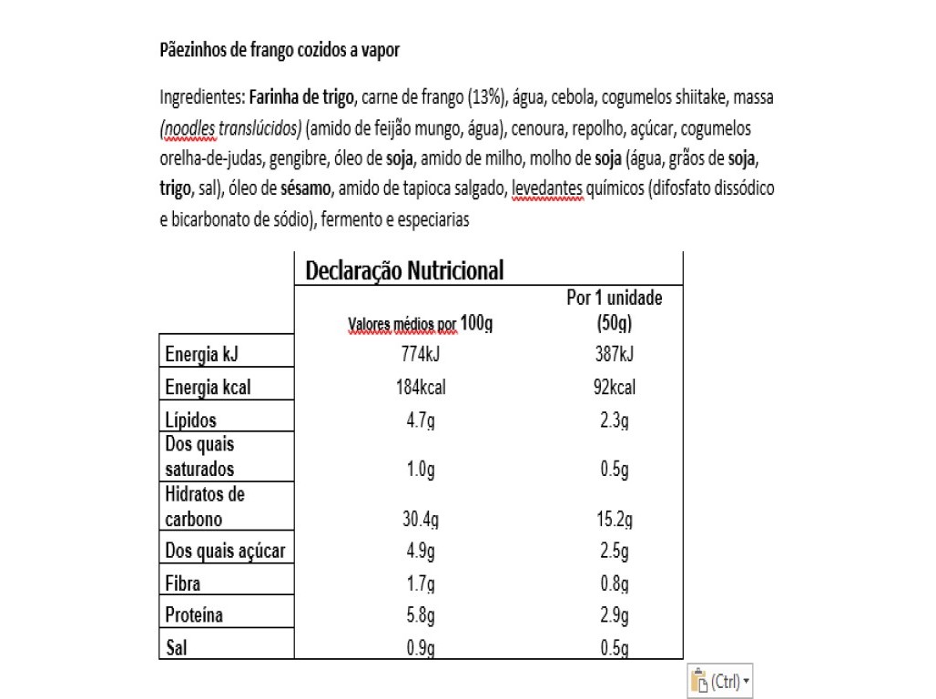 BAOS CAFÉ ÁSIA FRANGO LEGUMES 300G (6UN)