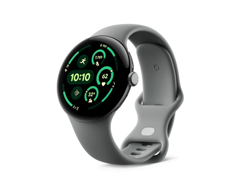 Google Pixel Watch 3 WLAN 45 mm Grau Schlanke Smartwatch mit erweitertem Gesundheits- und Schlaftracking