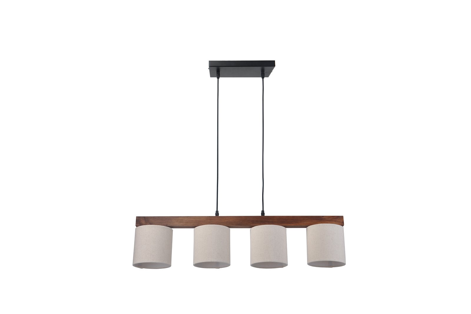 Franklin pendel Brunbeiset takrekke med beige skjermer E14 maks 28W