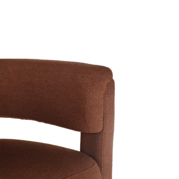 Fauteuil Theo-Bert Pot terracotta stof