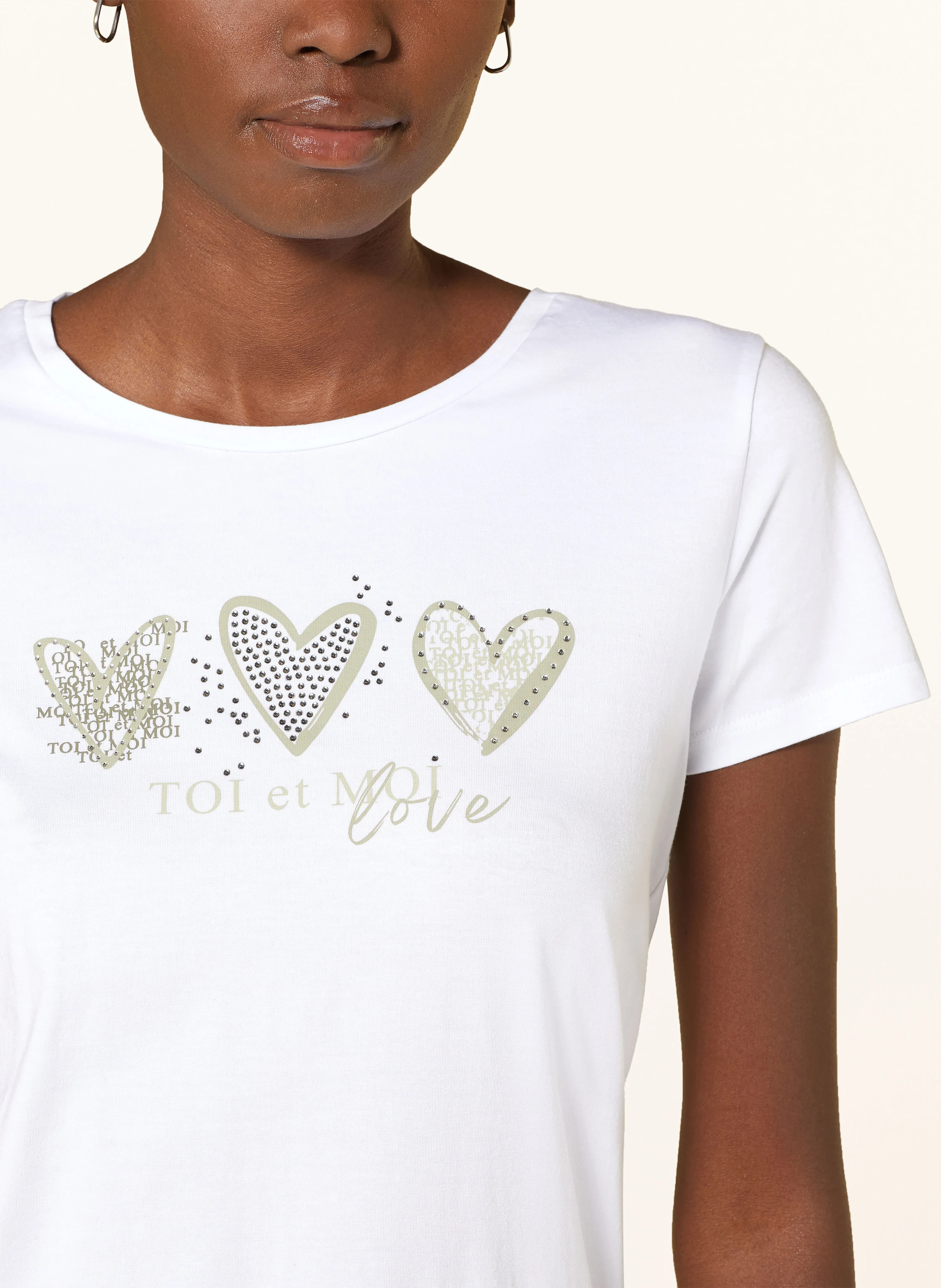 MORE & MORE T-Shirt mit Schmucksteinen