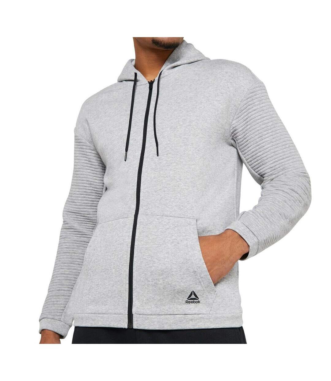 Sweat zippé Gris Homme Reebok Workout