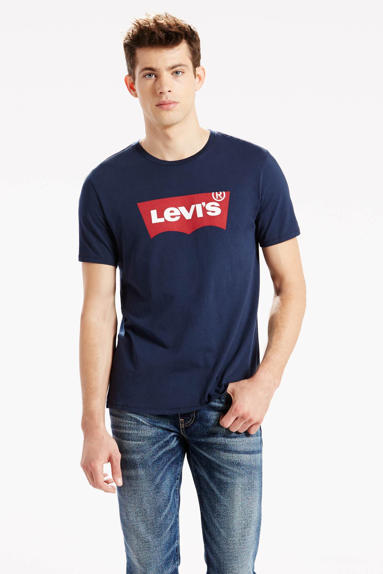 Camiseta Levi's® Clássica com Logo no Centro - Azul