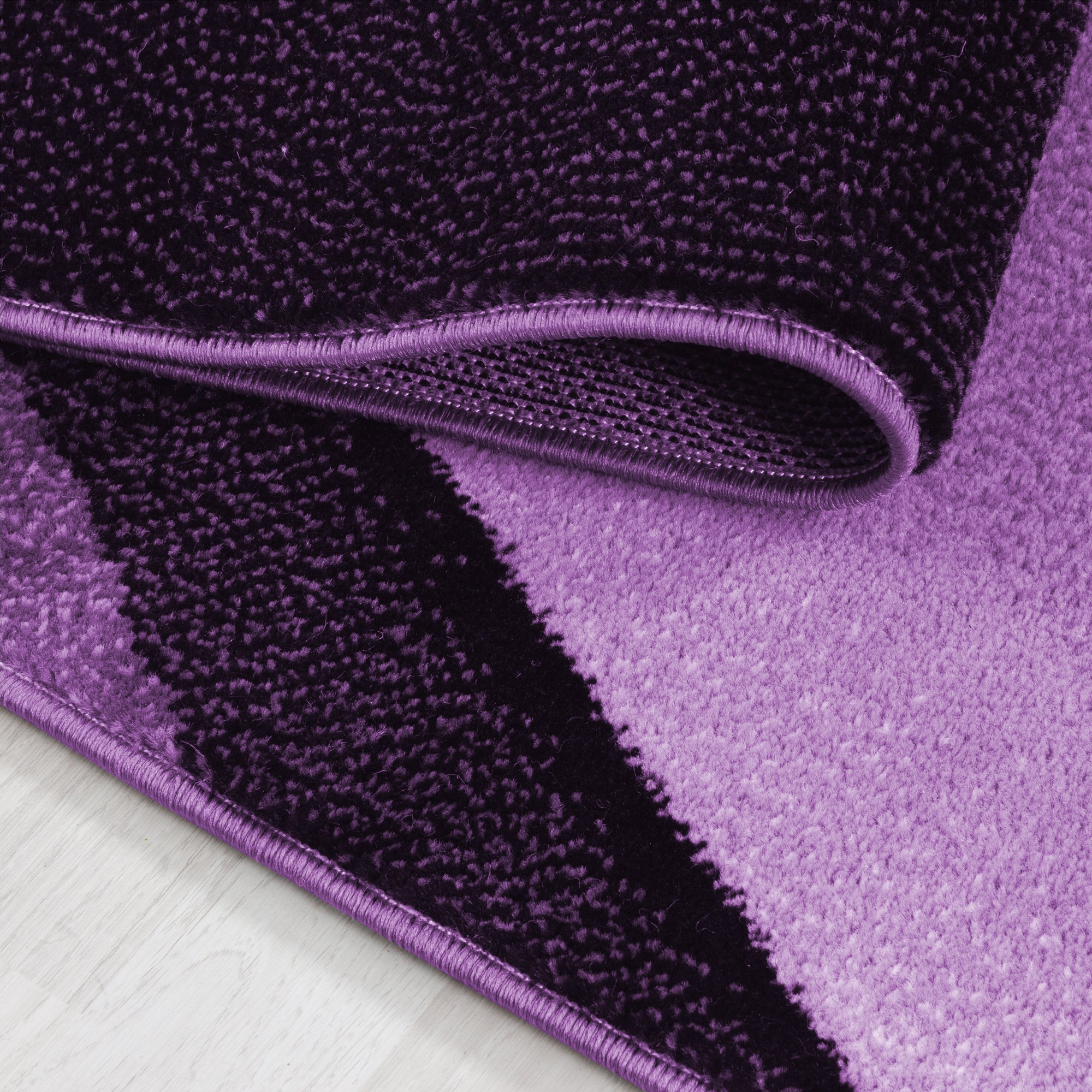 Stilvoller Designer Kurzflor Teppich - Abstraktes Wellen Design