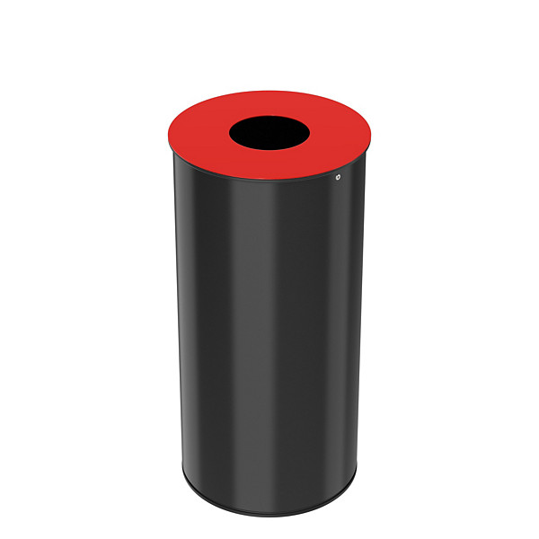 ROSSIGNOL Poubelle de  tri selectif 50 L neotri - tri metal - gris manganese / rouge signalisation