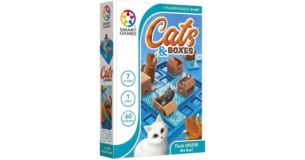 SmartGamesCats & Boxes Denkspel  (Nederlands, 1 speler, Vanaf 7 jaar, 60 opdrachten)