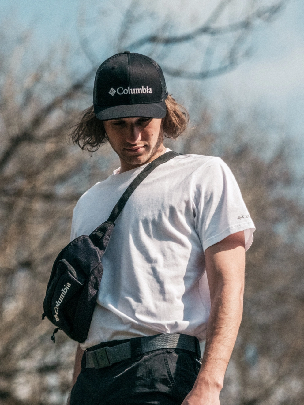 Columbia Mesh Snap Back High Cap black