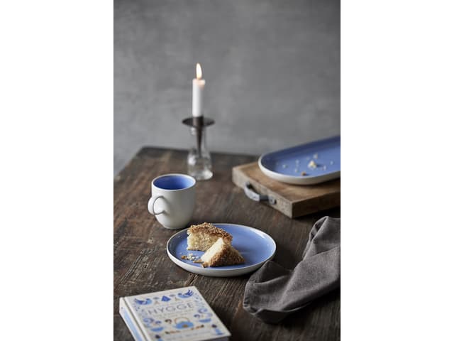 Studio Round Frokosttallerken Matte white/Shiny river