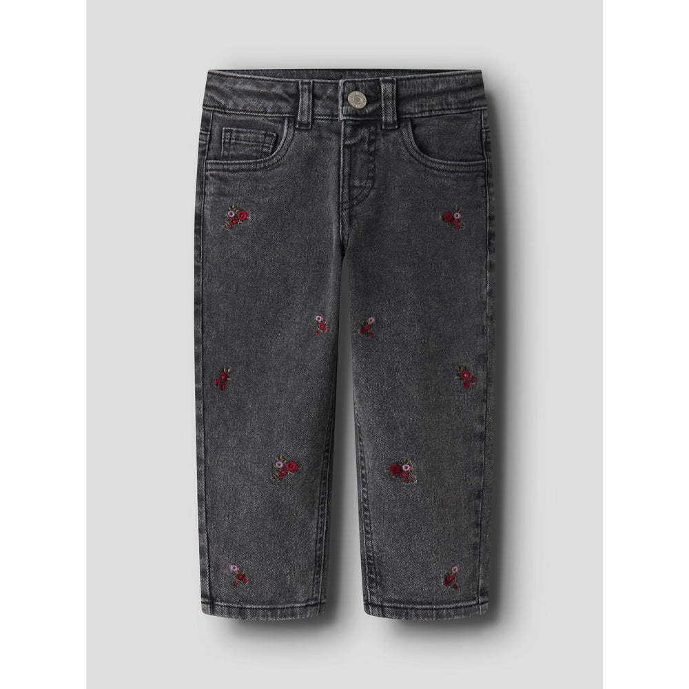 Køb Name It Medium Grey Denim Flower Emb Nmfbella Mom Emb Jeans 1224-sm Noos
