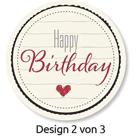 Avery Zweckform Z-Design 56814, Sticker auf Rolle, Herzlichen Glückwunsch, 50 Aufkleber