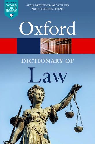 A Dictionary of Law - Oxford Quick Reference (Paperback)