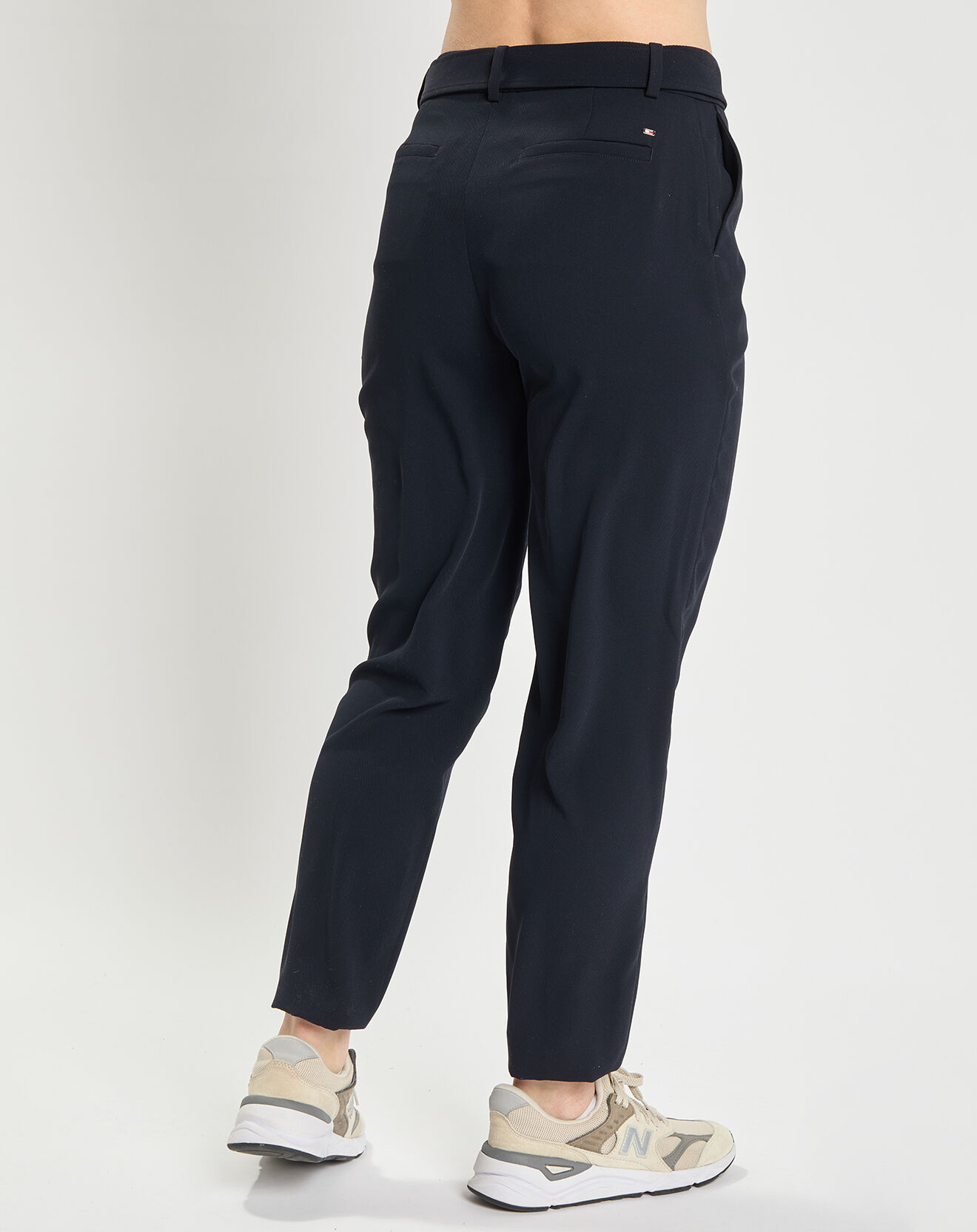 Tommy Hilfiger Pantalon taper en Twill Michelle bleu nuit