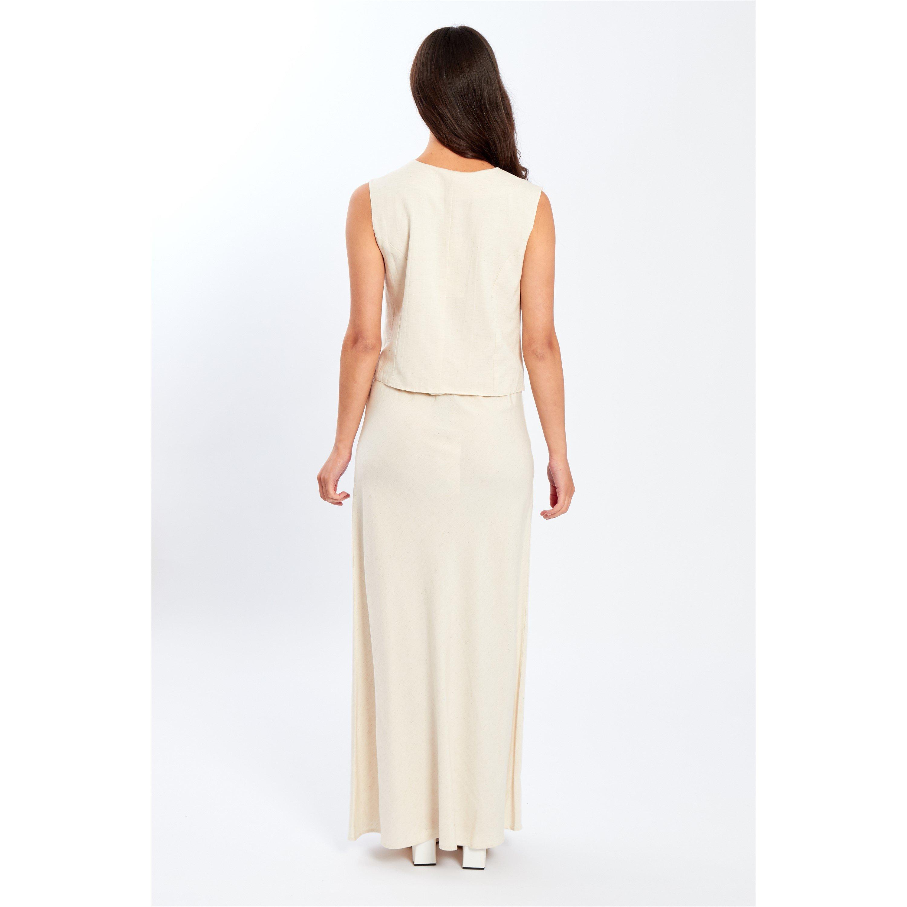 Be You Linen Linen Slip Skirt