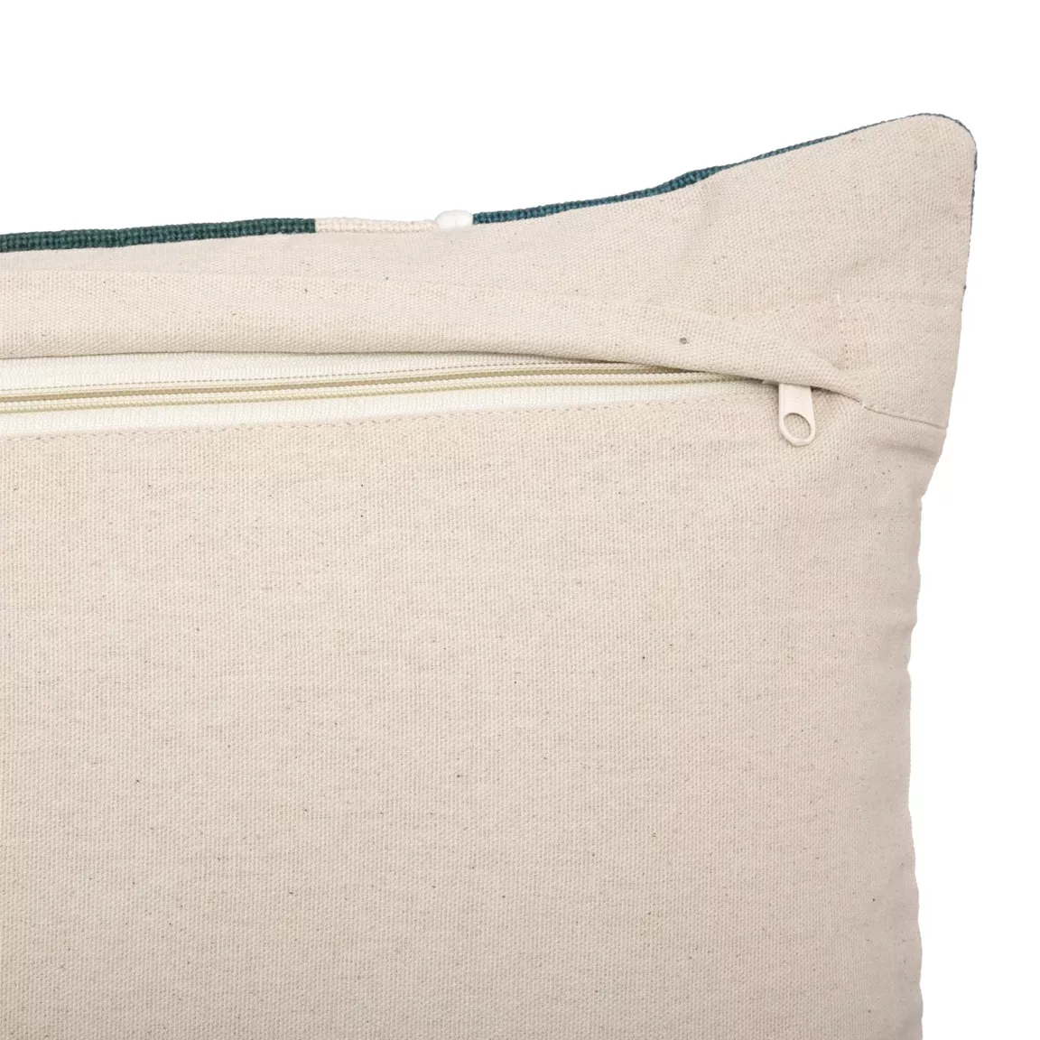 Housse de coussin rectangulaire coton (30 x 50 cm) Géo Verte