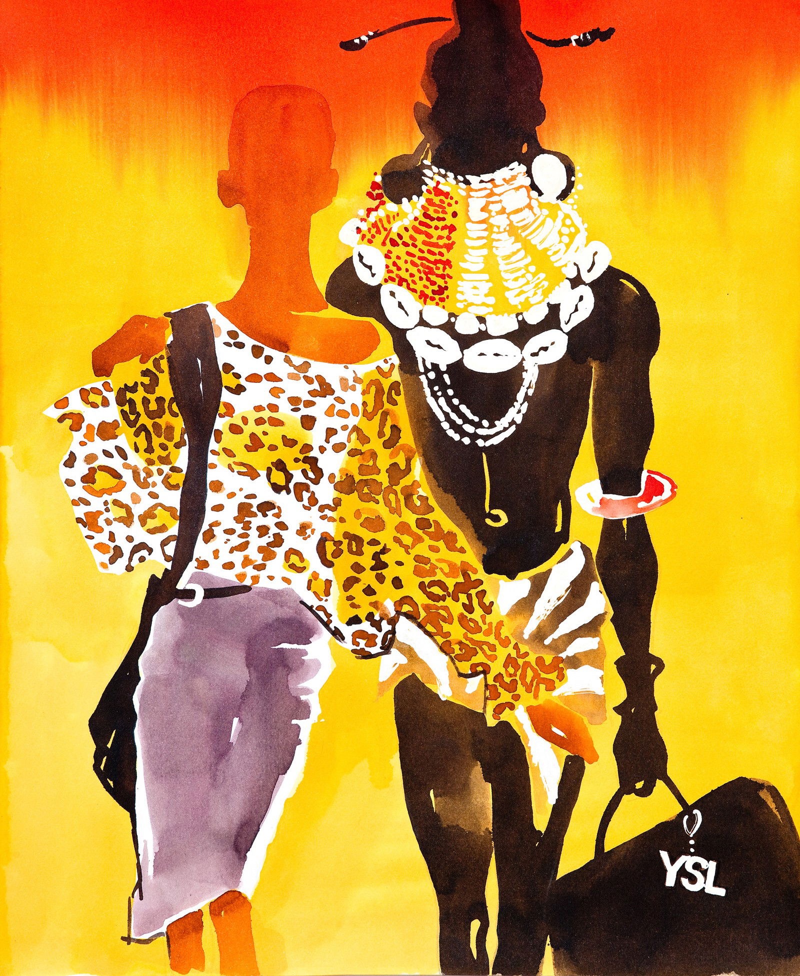 YSL Tourist with the YSL luggage by Eduard Erlikh - Limited Edition. Edition of: 100. Signed.