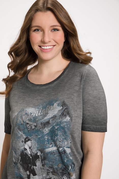 Trachten-Shirt, Berge, Classic, Rundhals, Halbarm