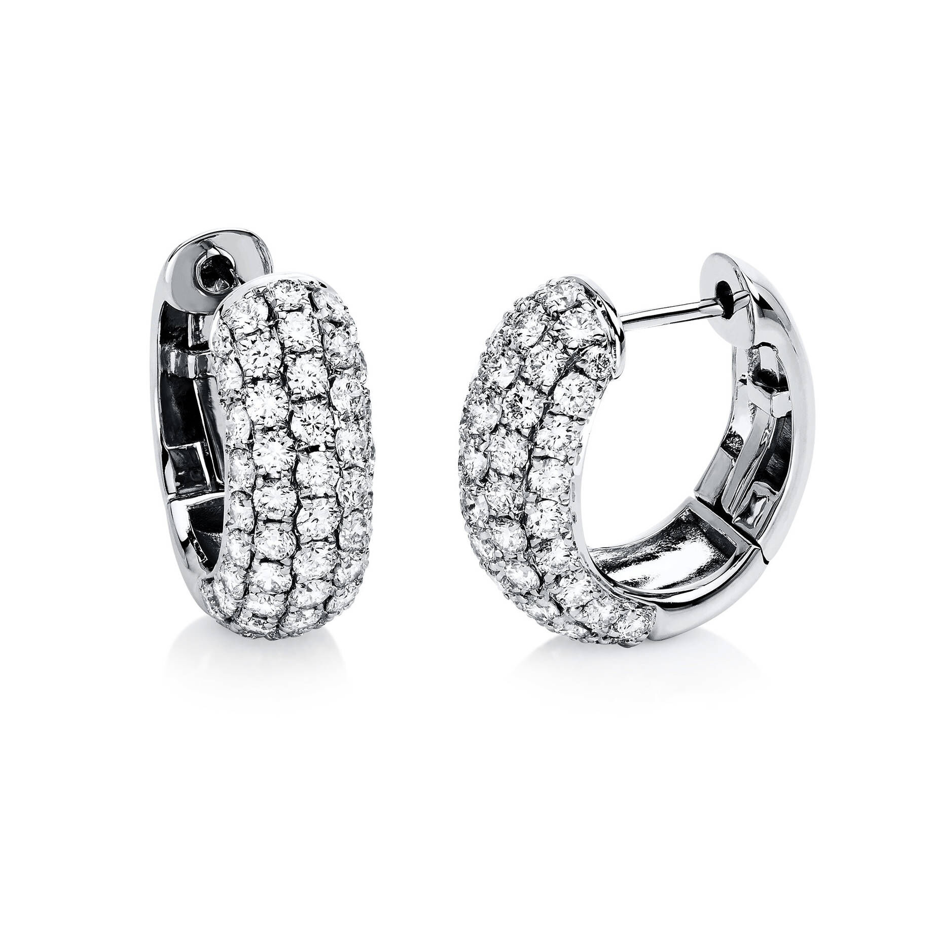 Diamond Group| Damen Pavé Creolen mit Diamantbesatz