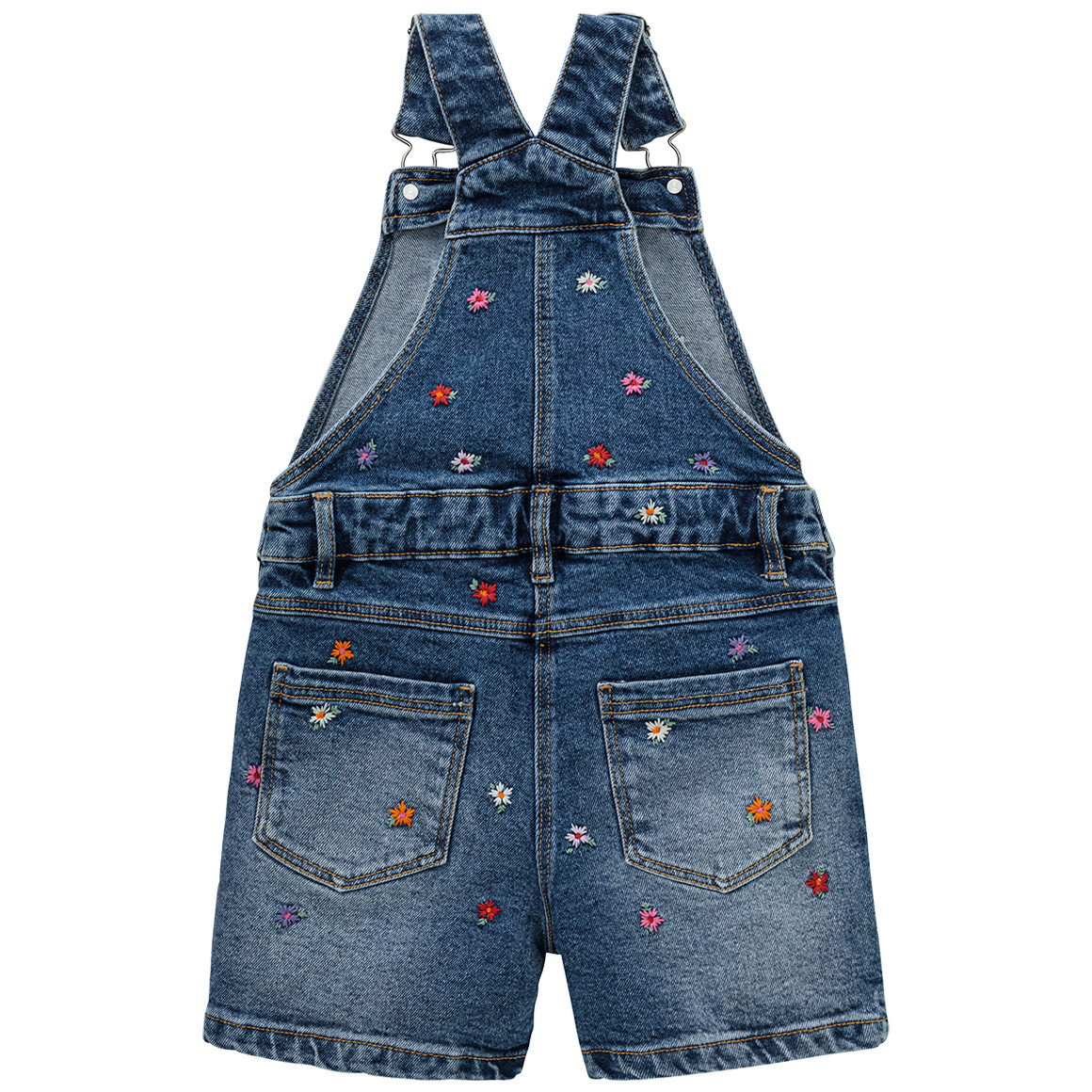 Jonas Nielsen Mädchen Latzhose mit Stickerei blau