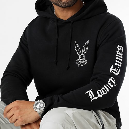 Sweat Capuche Angry Bugs Bunny Noir Blanc