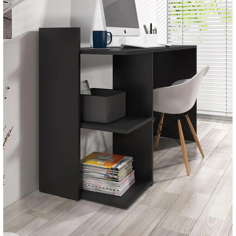 Meubella - Bureau Pierre - Zwart - 120 cm