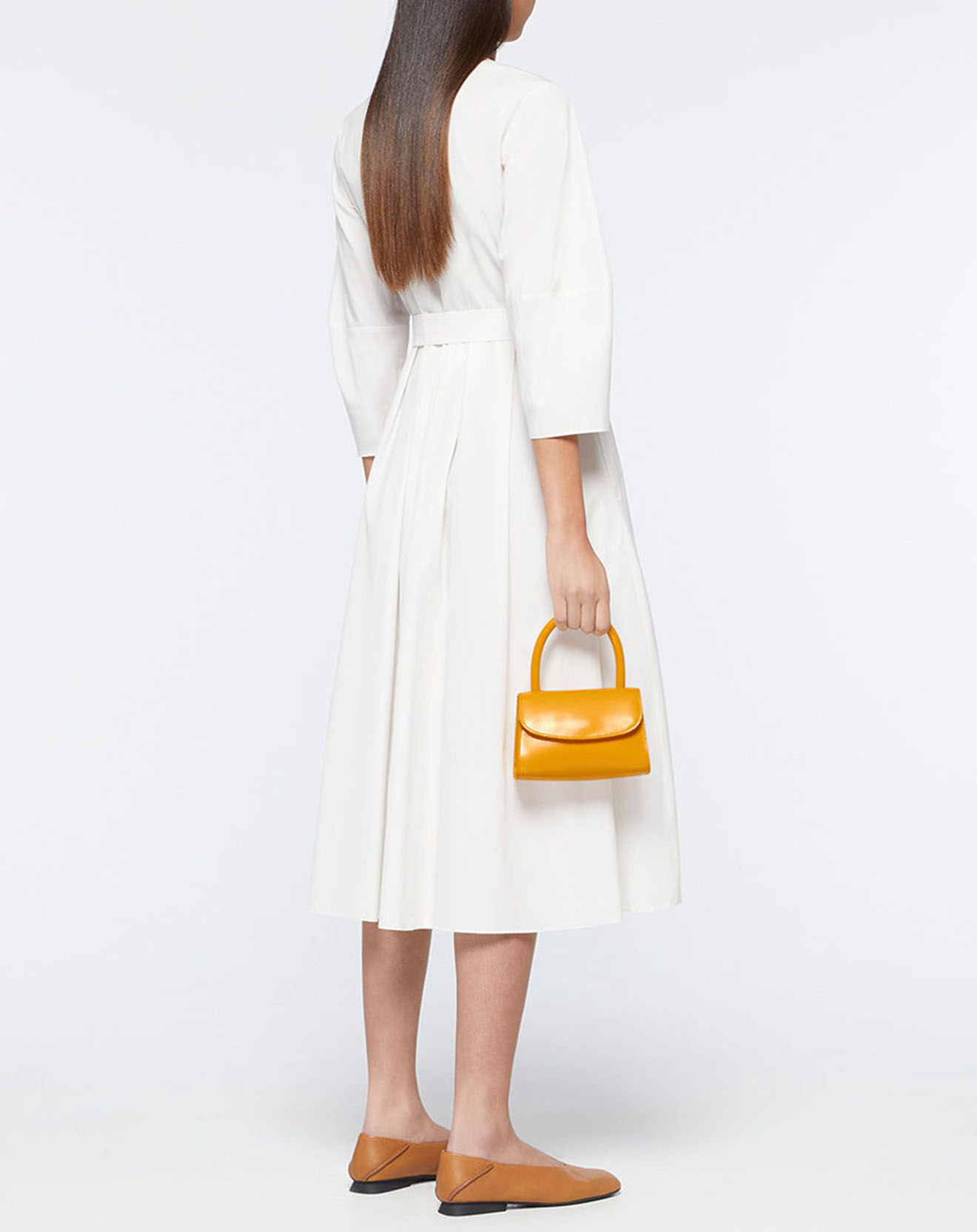 By Far Sac à main mini en Cuir Semi Patent Léa orange - 10,5x16,5x7 cm