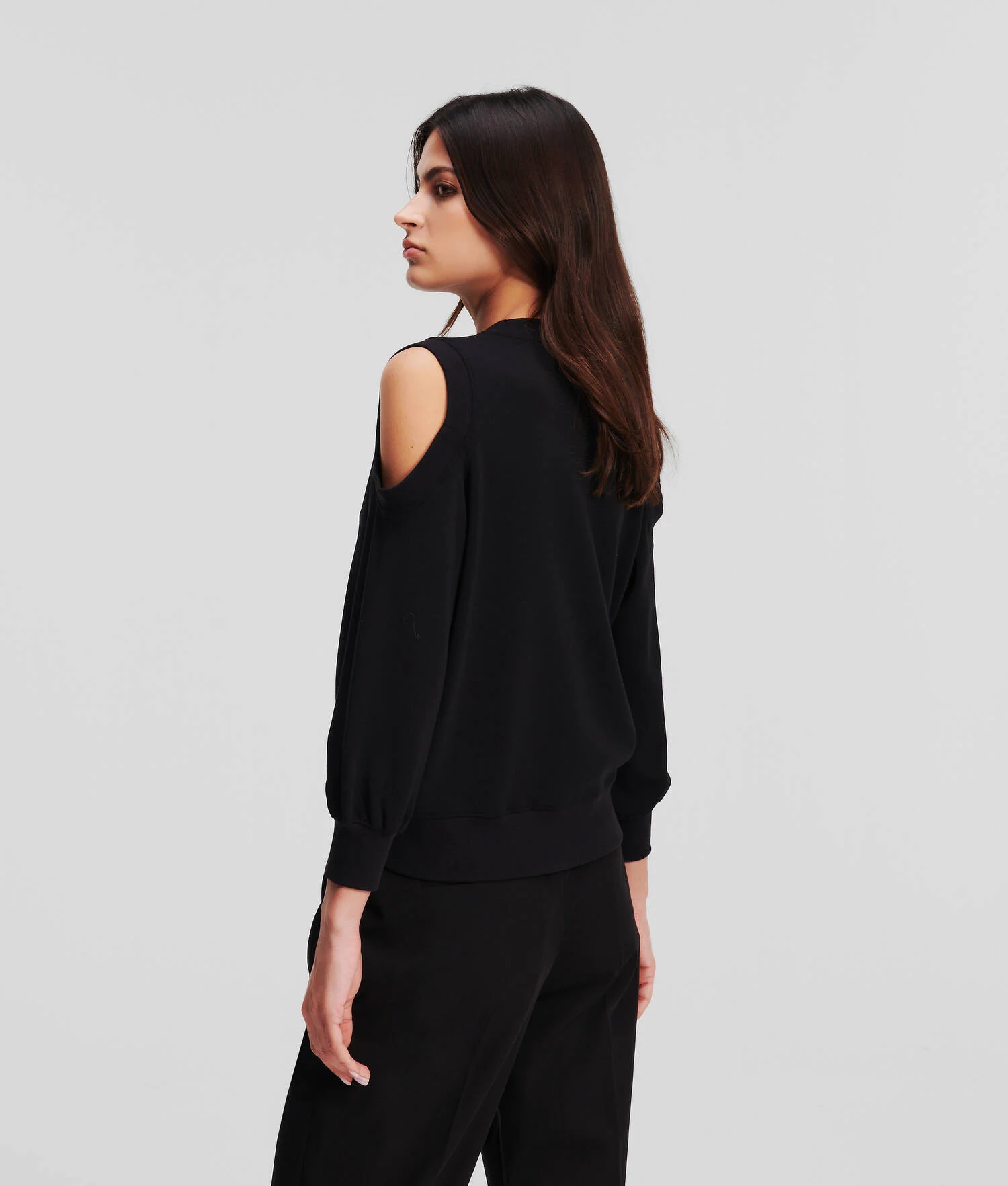 SWEAT-SHIRT AVEC DÉCOUPES EN MODAL MÉLANGÉ