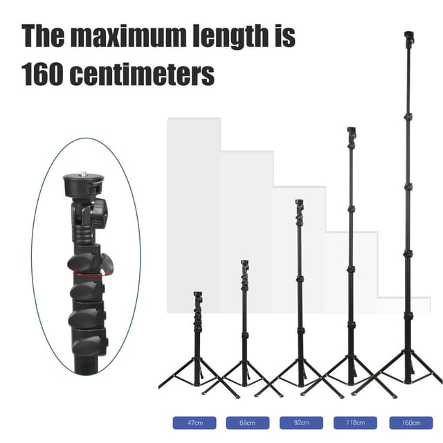 Mobil stativ / kamerastativ selfie stick-stativ (45-160 cm)