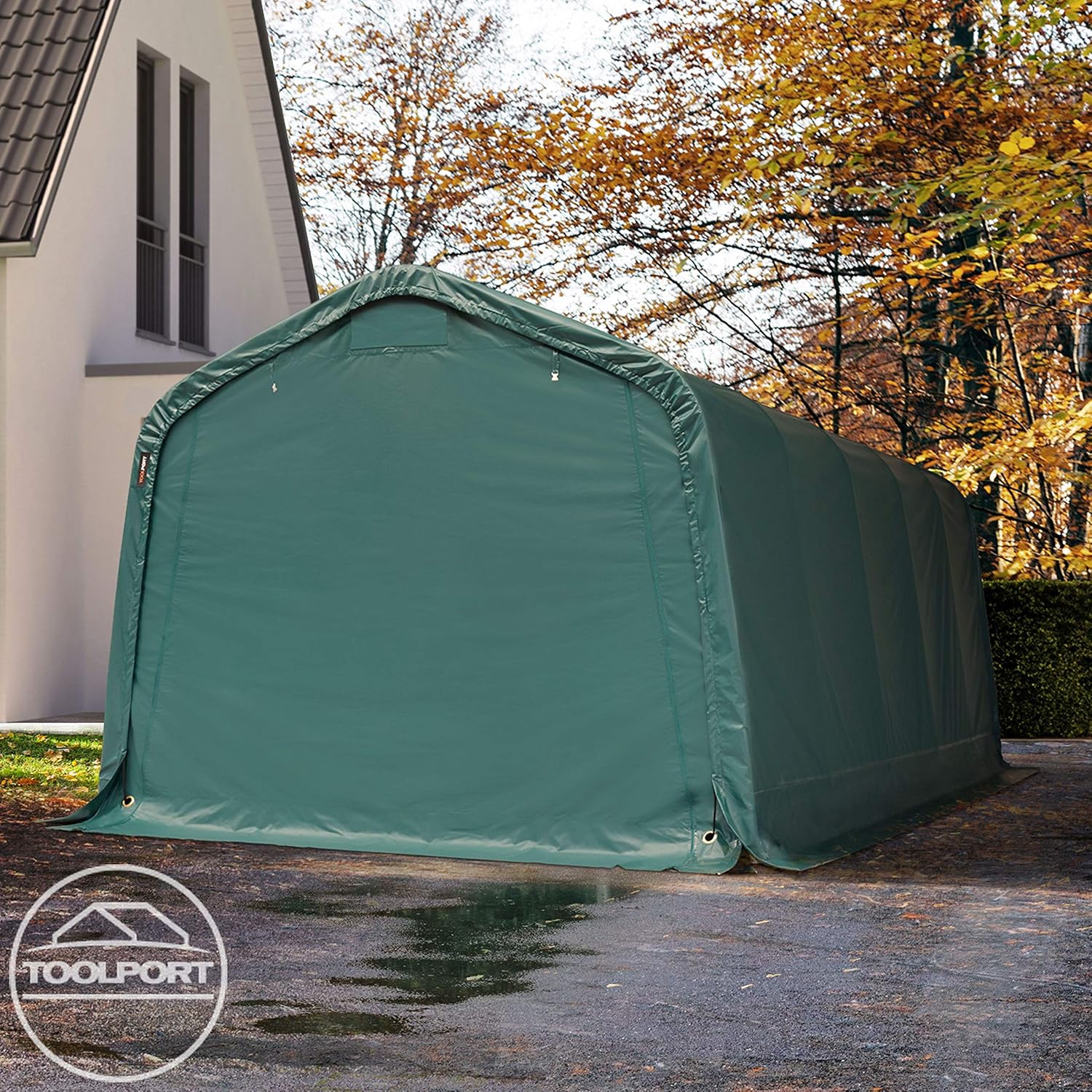 Garagenzelt Carport 3,3 x 6,0 m in dunkelgrün PRIMEtex-Plane Unterstand Lagerzelt grün