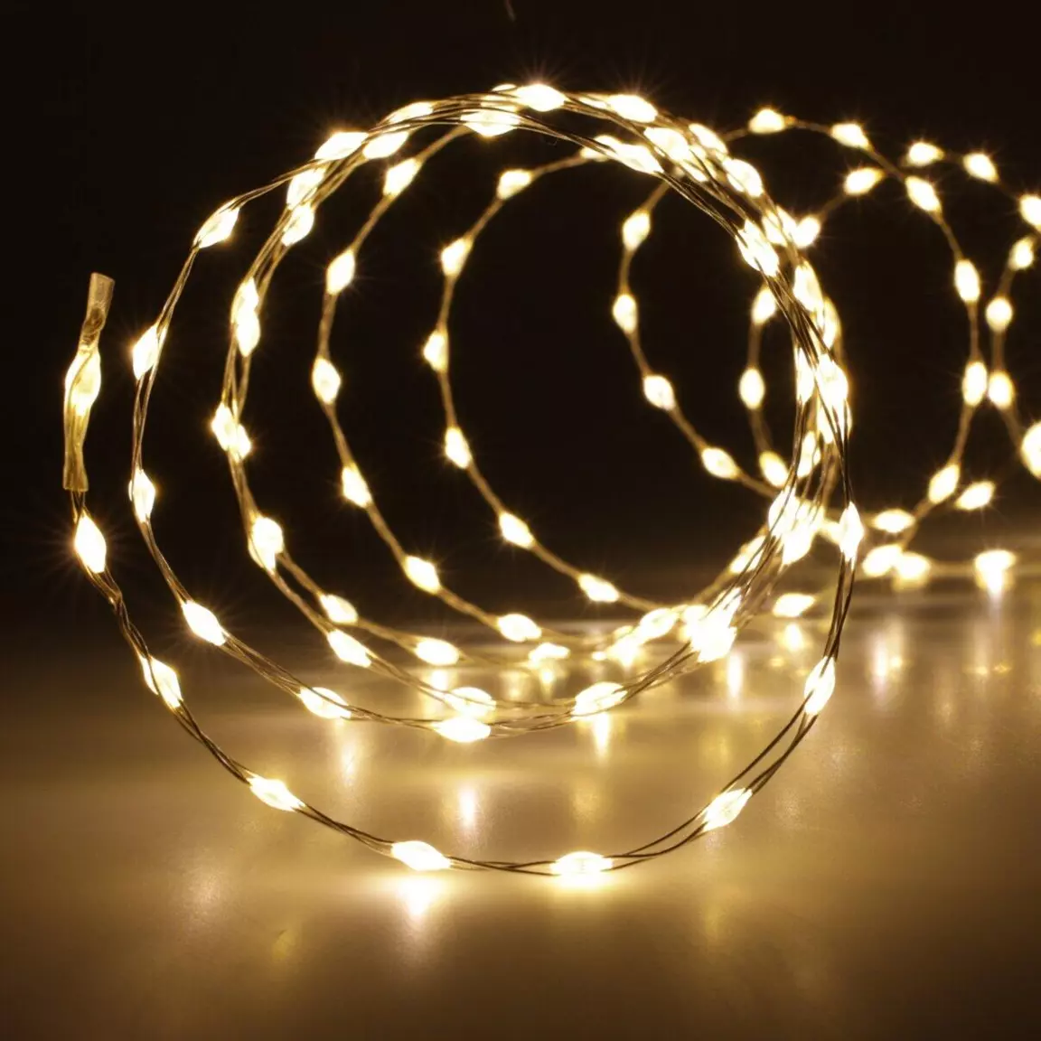 Guirlande lumineuse 12,09 m 756 Micro LED câble argent Blanc chaud