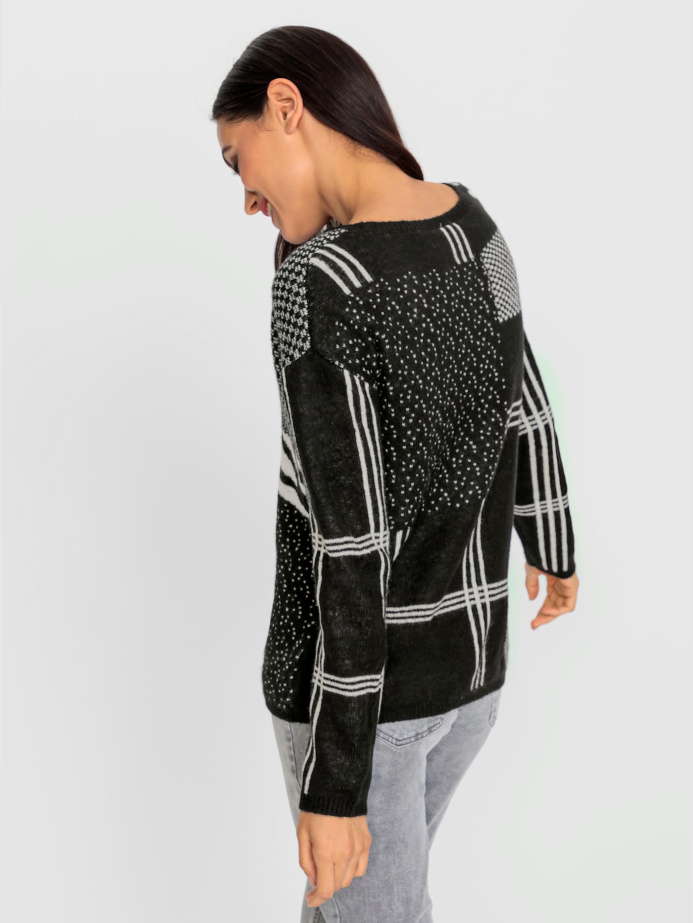 Pull jacquard superbe motif jacquard