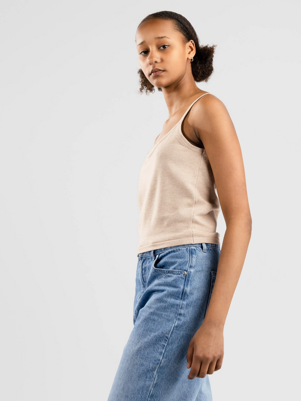 Rhythm Yumi Knit Tank Top oatmeal