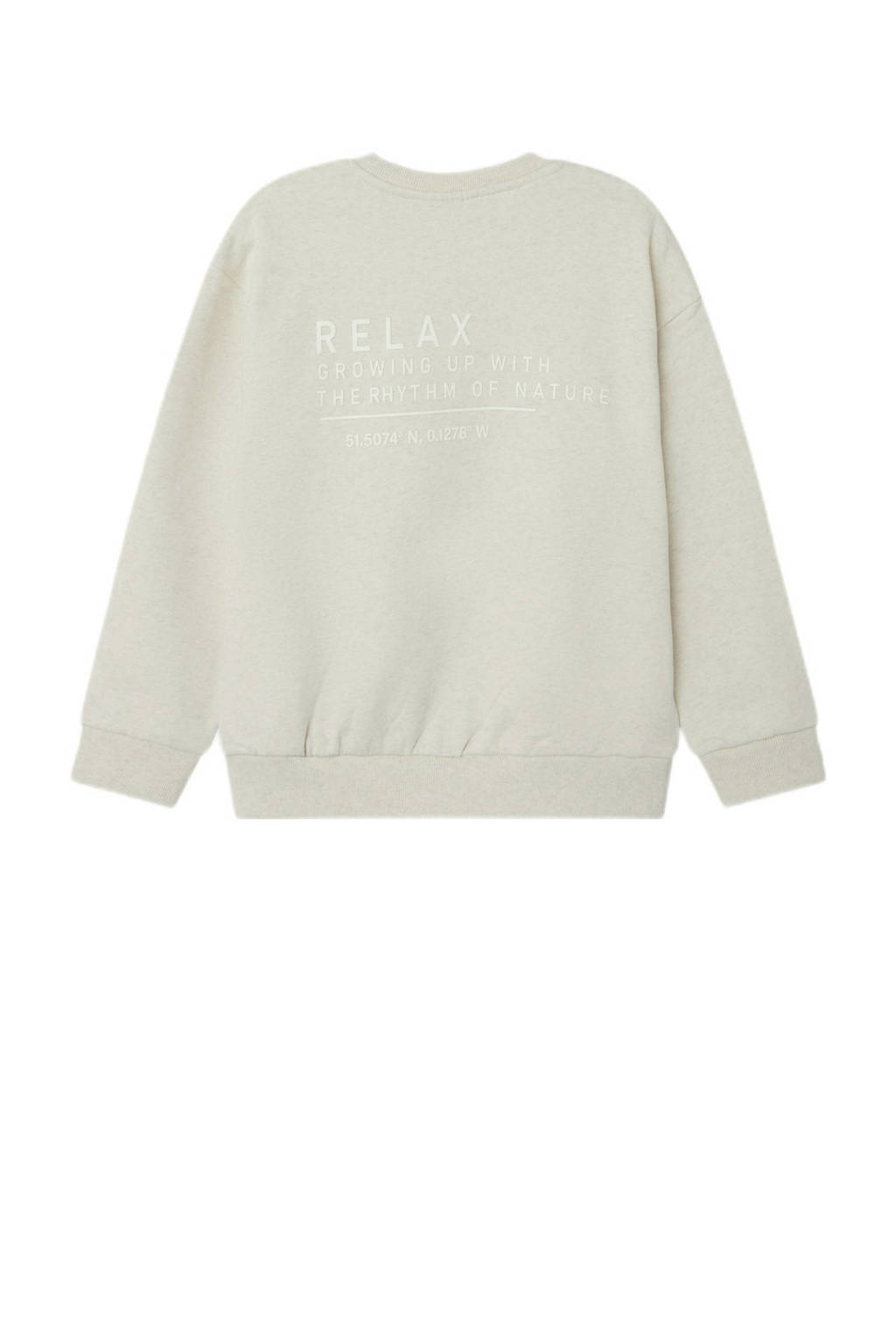 NAME IT sweater NKMNAKRAVE met backprint ecru