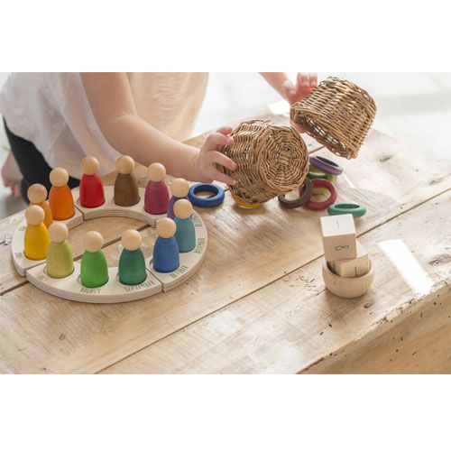 Grapat ringen regenboog 4,5 cm - 12 kleuren (12st)
