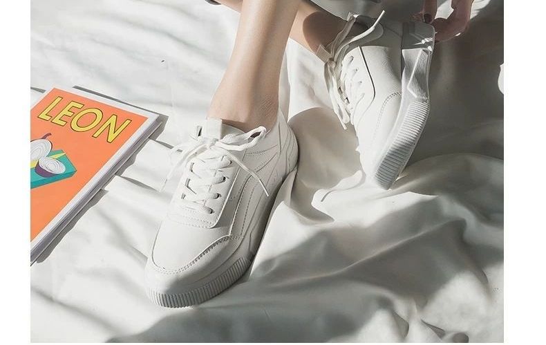 Asterisk - Effen platform sneakers