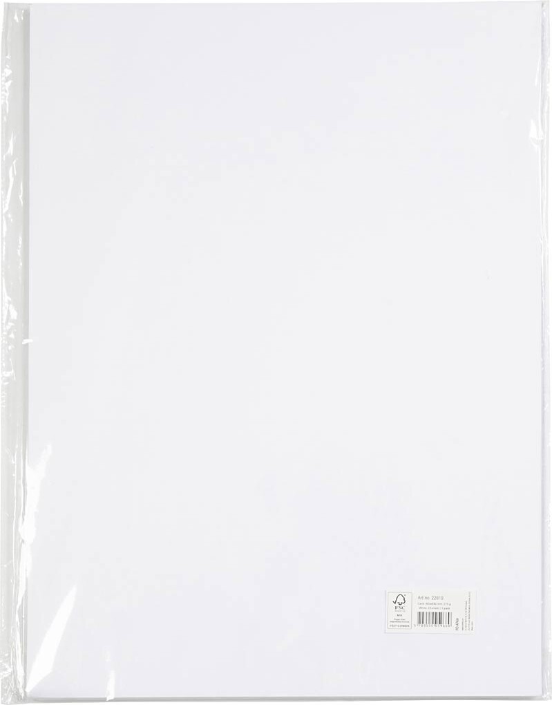 Karton - 460X640 MM - 210-220 G - Hvid - 25 Ark