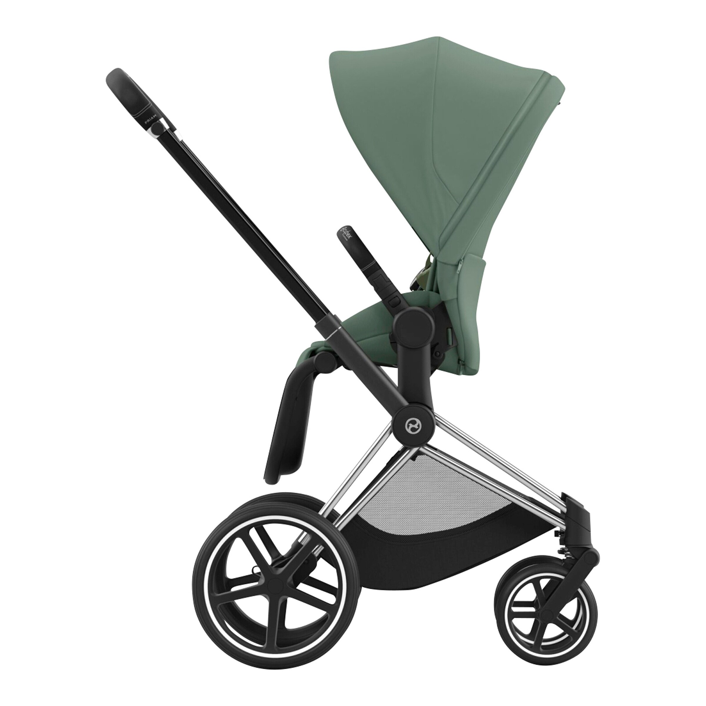 Cybex - PLATINUM Kombikinderwagen PRIAM Comfort Bundle chrome black / leaf green