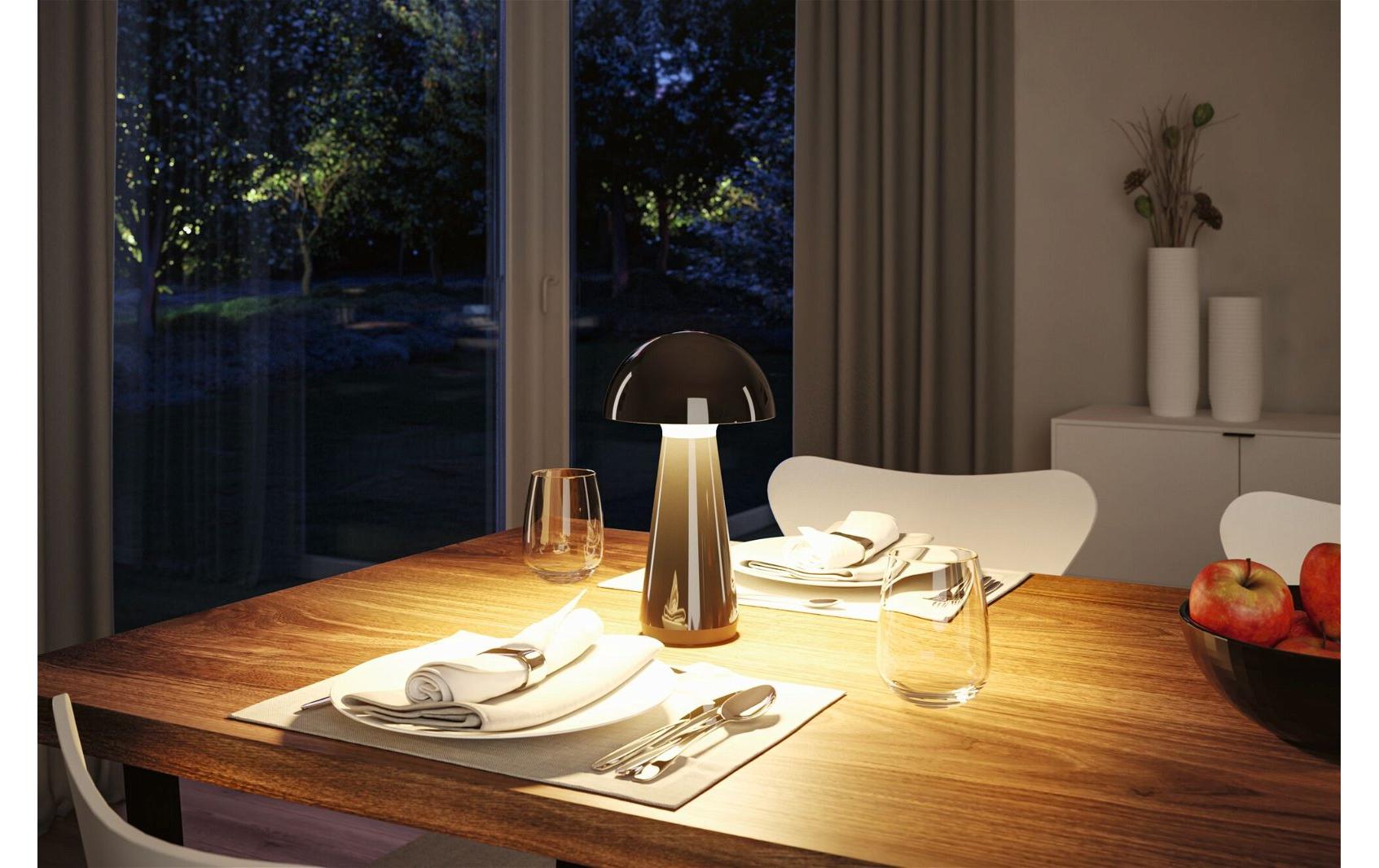 Akkuleuchte Onzo 3-Step-Dim IP44 2700K SchwarzLED Akkutischleuchte