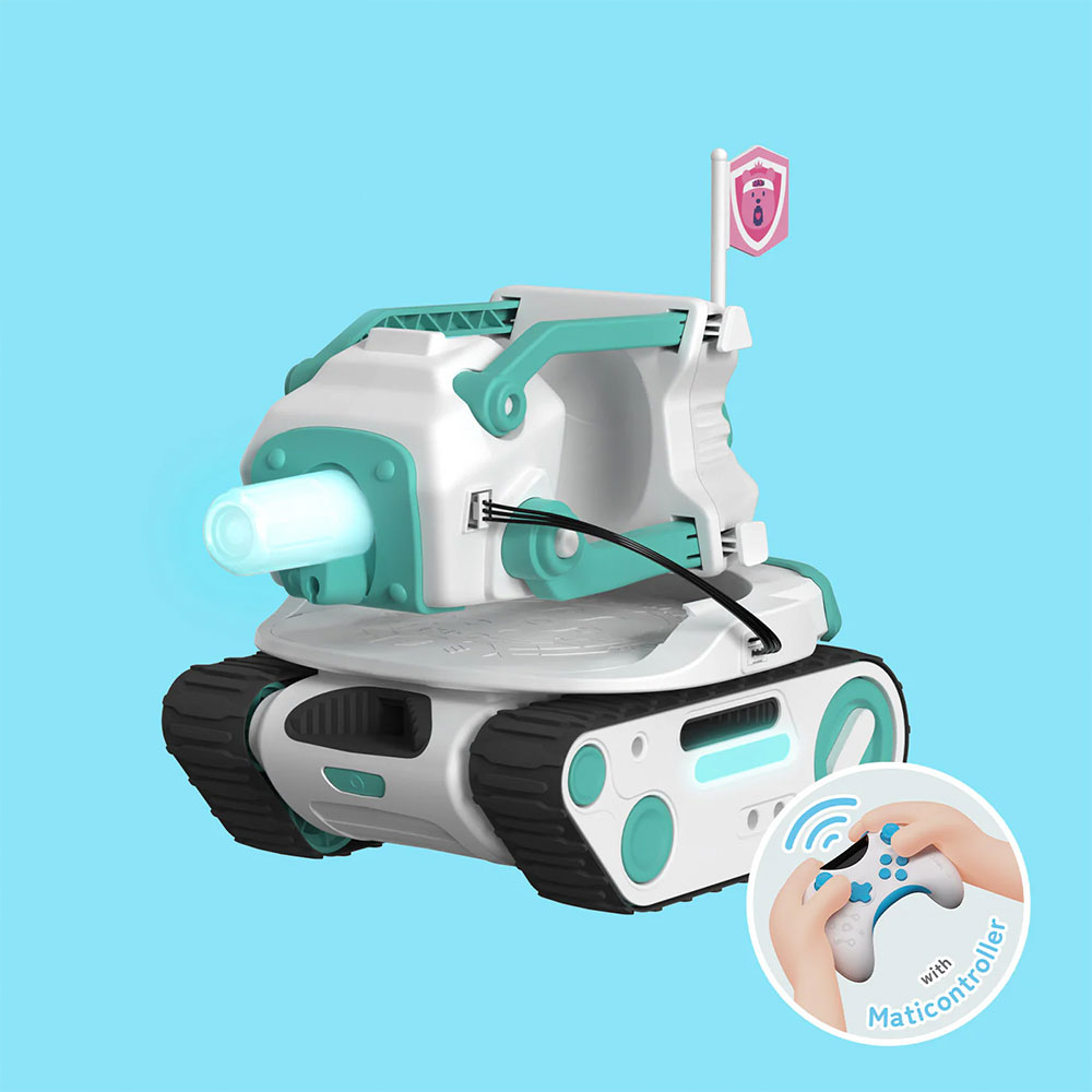 Panxer: Exklusives Fahrzeug für den Eilik Roboter inkl. Maticontroller / Flaggen - Blau