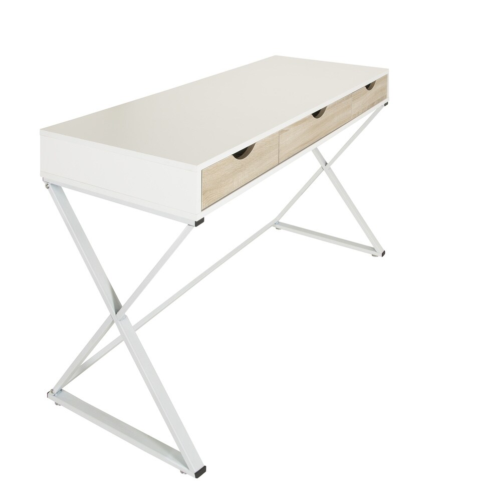 Schreibtisch EASY FLOW III Melaminharzbeschichtete Spanplatte, Gestell pulverbeschichteter Stahl hjh OFFICE