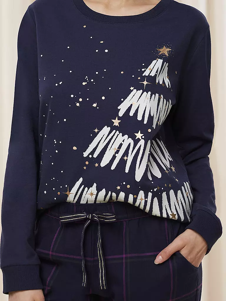 TRIUMPH Pyjama WINTER MOMENTS  dunkelblau