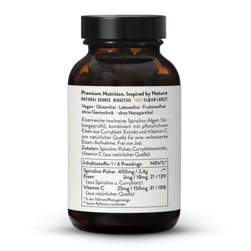 Sunday Natural Products  Spirulina Eisen Presslinge