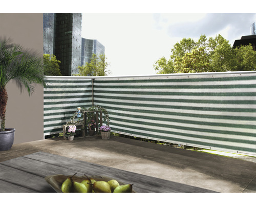 Konsta privacyschermmat, HDPE-weefsel 180 g/m², 5 x 0,9 m, groen-wit