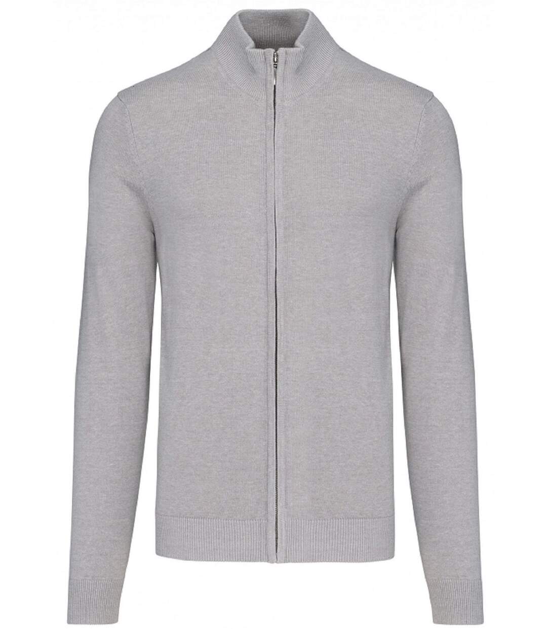 Gilet zippé cardigan K961 - homme - gris