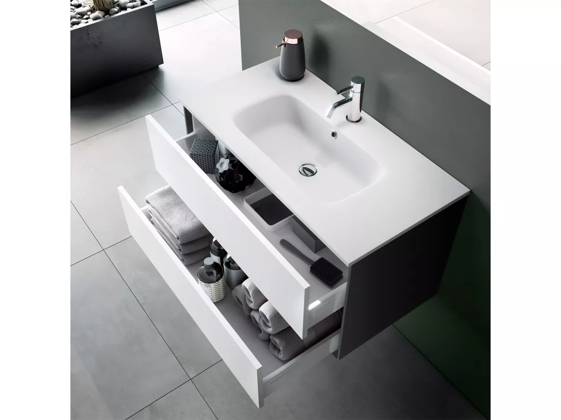 Ensemble de salle de bain 4 pièces IGEA blanc mat