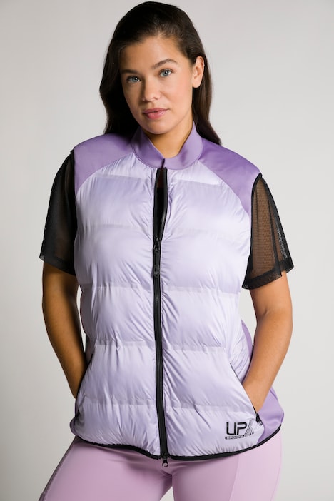 Hybrid-Weste, Powerstretch, Stehkragen, 2-Wege-Zipper